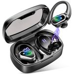 Wireless Earbuds, Bluetooth 5.3 Headphones with 4 ENC Mic, New Sport Bluetooth Earbuds Dual LED Power Display, 50H Stereo Earphones Wireless IP7 Waterproof Ear Buds with EarHooks for Running Workout