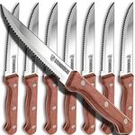 Wooden Handle Steak Knife Set