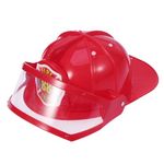 Vaguelly Kids Firefighter Helmet, Kids Firefighter Hat Plastic Fireman Hat Fire Chief Helmet Novelty Cosplay Hats Red