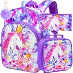 3PCS Girls Backpack, 16” Kids Unico