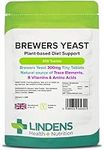 Lindens Brewers Yeast 1800mg Daily Intake - 500 Vegan Tablets - Natural Vitamins & Micronutrients and Non-Debittered for Maximum Nutrition | B Vitamins, Amino Acids, Minerals | UK Made (3 Months)