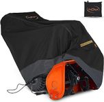 HOMEYA Snow Blower Cover, Heavy Duty 600D Oxford Waterproof Snow Thrower Cover, Universal Size for Most Electric Two Stage Snowblower-All Weather Protection- 51.2''×33.1''×35.8''/40.2''(L×W×H)