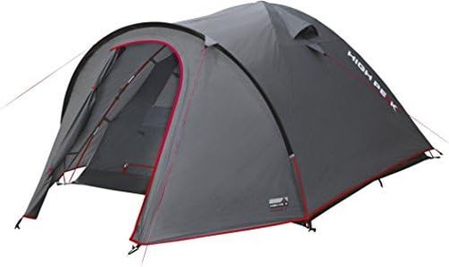 High Peak Kuppelzelt Nevada 4, Campingzelt mit Vorbau, Iglu-Zelt für 4 Personen, doppelwandig, 3.000 mm wasserdicht, Ventilationssystem, Wetterschutz-Eingang, Moskitoschutz, 300x250x135 cm