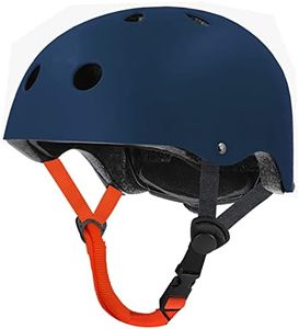 Tourdarson Skateboard Helmet Impact Resistance Ventilation for Youth & Adults (Dark Blue,Medium)