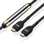 TNP HDMI Cable (75 FT) w/Booster - High Speed Long HDMI Extender Cord Wire Built-in Signal Booster Support 18gbps 4K Full HD 1080P Ethernet Gold Plated Connector for HDTV Apple TV Laptop Projector