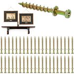 laffeya Double-Headed Bear Claw Picture Hanging Screw, 4 in 1 Screw Hook, Work in Drywall and Wood Studs (Long, 40)