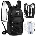 Hiking Hydration Backpack Lightweight Pack - 18L Water Backpack with 2L Hydration Bladder, Insulation Hydropack Rucksack Hydro Water Daypack for Camping Running Cycling Climbing Rave for Men Women