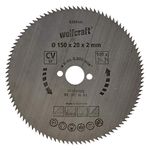 wolfcraft CV Circular Hand Saw Blade, blue series, Ø 150 mm I 6264000 I Fine cuts