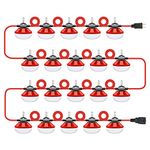 200FT Construction String Lights LED 200W 20000lm Industrial Grade Best for Construction Sites, Renovation,Mine, cave, Outdoor and Other Outdoor Lighting Solutions Use,Free for Climbing Hook