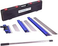 BXGTECH Drywall Tools Skimming Blade with Extension Handle - 12", 20" & 32" Blades with 2 Pack 0.3 mm Blades, Construction Tools End Caps, Wall-Board with Outer Box in Blue