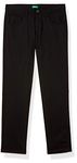 United Colors of Benetton Boy's Slim Casual Pants (4WB11ECOMI_Black_8 9 Years)