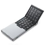 iClever Foldable Keyboard with Number Pad, BK09 Wireless Portable Keyboard for Travel and Business Trip, USB-C Charging Compact Keyboard for iPad, iPhone Mac Android Windows iOS, Sync up to 3 Devices