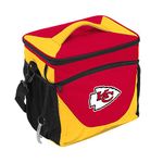 Logo Brands NFL Kansas City Chiefs 24 Can Cooler, One Size, Black