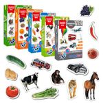 Magdum 5 Sets Photo Farm+ Zoo Animal+ Fruits+ Vegetables+ Transport Fridge Magnets (110 pcs) Kid Toddler- Magnetic Educational Learning Toy Baby 3 Year Old- Kitchen Magnet- Birthday Set