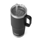 YETI Rambler 25 oz Straw Mug, Vacuum Insulated, Stainless Steel, Black