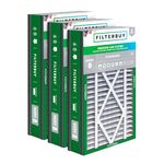 Filterbuy 16x25x5 Air Filter MERV 8 Dust Defense (3-Pack), Pleated HVAC AC Furnace Air Filters Replacement for Trion Air Bear 255649-105 (Actual Size: 15.63 x 24.13 x 4.88 Inches)