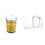 Homecraft Clear Non Spill Cup, Portable Travel Mug with Straw Lid for Children, Elderly and Disabled, Size Small & Clear Mug, Shatterproof, Drinking Cup, for Eldery, Children or Those