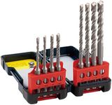 Bosch Accessories Professional 8 pcs SDS Plus-3 Hammer Drill Bit Set (for Concrete, Brick, Hard Stone, Ø 5-12 mm, 10mm Shank, Accessories for Rotary Hammer Drills)