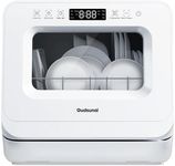 Gudsunal Portable Countertop Dishwasher, 7L Detachable Water Tank, 6 Programs,No Hookup Needed, 192℉ HI-Temp Hygiene, Hybrid Drying & Preserve Fuction, Mini/Small Dishwasher for RV & Apartment,White