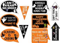 Theme My Party Halloween Theme - 10 Piece Halloween Party Photo Booth Props Kit (Halloween)