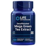 Life Extension, Mega Green Tea Extract, 725mg, Decaffeinated, 100 Vegan Capsules, Lab-Tested, Vegetarian, Gluten-Free, Soy-Free, Non-GMO