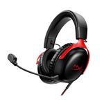 HyperX Cloud III – Wired Gaming Headset, PC, PS5, Xbox Series X|S, Angled 53mm Drivers, DTS, Memory Foam, Durable Frame, Ultra-Clear 10mm Mic, USB-C, USB-A, 3.5mm