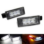 RZG 2x LED Licence Number Plate Light White Canbus For C3 III C4 II C4 Picasso II C5 III DS4 208 2008 308 II 3008 II 5008 II