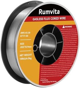 Flux Core Welding Wire .035, E71T-GS 035" -Diameter Flux Core Mig Wire,10-Pound Strong ABS Plastic Spool with Low Splatter Welding Wire
