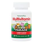 NaturesPlus Animal Parade Children’s Multivitamin Cherry Flavour - Plant Based Chewable Multivitamin for Kids - Gluten Free, Vegan - 180 Chewable Tablets