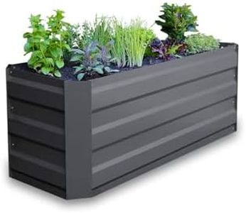 Greenlife Slimline Raised Garden Bed - 1200 x 450 x 450mm - Charcoal