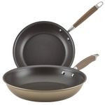 Anolon Advanced Home Hard-Anodized Nonstick Skillets (2 Piece Set- 10.25-Inch & 12.75-Inch, Bronze)