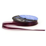 Offray Garbo Satin and Sheer Craft Ribbon, 5/8-Inch Wide by 20-Yard Spool, Eggplant