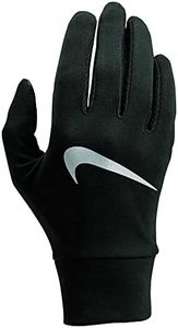 Nike 9331/67 Guanti da corsa da uomo, tecnologia leggera, 082 nero e argento, taglia L