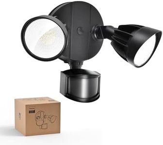 Philips 44W 4200 lm LED Security Light Outdoor w/PIR Motion Sensor, 5000K Daylight Flood Light, Waterproof, Dusk to Dawn, 2 Heads, 4 Modes