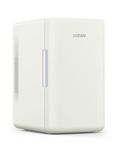 AstroAI 2.0 Gen, 6 Liter/8 Cans Mini Fridge Makeup Skincare Fridge 110V AC/ 12V DC Portable Thermoelectric Cooler and Warmer Little Tiny Fridge for Bedroom, Cosmetics (Beige)
