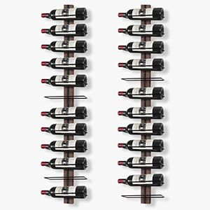 B4Life Wine Rack Wall Mounted for 24 Wine Bottles, Wall Wine Rack Wood Wine Racks for Wall, Wine Holder Wall Mounted Wine Bottle Racks for Kitchen, Dining Room, Bar