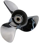 Boatman OEM 13 x17 -K Series Stainless Steel Propeller for Yamaha Outboard Motor T50/60/F70/75/80/85/100/115/130HPR, 15 Spline Tooth,RH