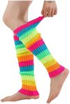 Milumia Women's Ribbed Knit Leg Warmers Y2K 80s Boot Long Socks Multicolor One-Size