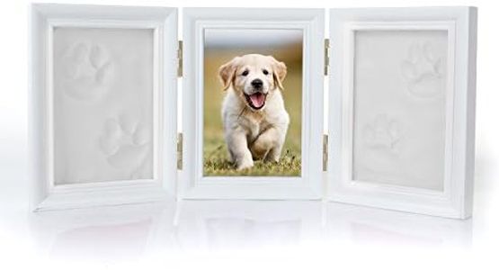 YAMI Cadre photo pour chat kit d'impression de patte de chien avec argiles pour empreintes de pattes