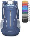 ZOMAKE Ultra Lightweight Packable Backpack 25L - Foldable Hiking Backpacks Water Resistant Small Folding Daypack for Travel(Navy Blue)