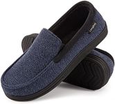 LongBay Men's Moccasin Slippers Mem