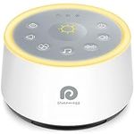 Dreamegg White Noise Machine, D1 Sleep Sound Machine with Night Light for Baby Kid Adult, 24 Natural Sounds Therapy, Continuous or Timer, Sound Machine for Sleeping Nursery Office Travel Gift