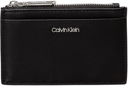 Calvin Klein Porta carte Donna con Scomparto Monete, Nero (Ck Black), Taglia Unica