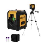 Nikotek Green Laser Level with Tripod, Self-Leveling Bright Green Beam Horizontal and Vertical Cross Line Laser for Home Decoration DIY etc.Carrying Pouch Battery&Tripod Included
