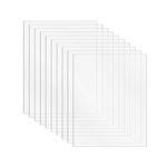 DRERIO 10pcs Acrylic Sheet 1mm Clear Acrylic Plexiglass Plastic Sheets for Crafts, 1mm Acrylic Plastic Sheet for Painting, Picture Frame, Printing etc(15 x 10cm cm)