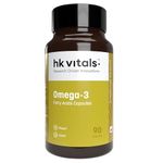 HealthKart hk vitals Omega 3 (90 Fish Oil Capsules) | 1000mg Omega 3 with 180mg EPA & 120mg DHA | For Brain, Heart, Eyes, and Joints Health