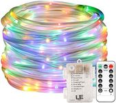 LE Rope Lights 33ft/10m 120 LEDs Dimmable Waterproof 8 Modes Battery Powered Garden Patio Party Christmas Outdoor Decoration (RGB)