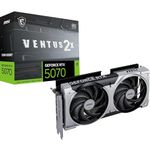 MSI GeForce RTX 5070 12G VENTUS 2X OC Graphics Card - RTX 5070 GPU, 12GB GDDR7 (28Gbps/192-bit), PCIe 5.0 - Dual Fan Thermal Design (2 x TORX FAN 5.0) - HDMI 2.1b, DisplayPort 2.1b