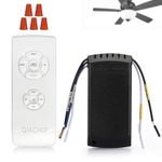 QIACHIP Wireless Ceiling Fan lights Remote Control Kit,Timing 110V 230V 240V Fan Lamp Controller RF Transmitter and Receiver 50m 3 Speeds for Living Room