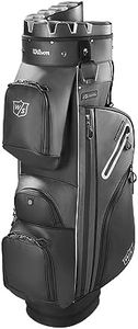 Wilson Staff Golftasche, i Lock Dry Cart Bag, Trolleytasche, 14 Fächer für diverse Golfschläger, Schwarz/Silber